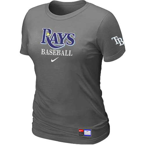 Cheap Women Tampa Bay Rays Nike D.Grey Short Sleeve Practice MLB Baseball T-Shirt