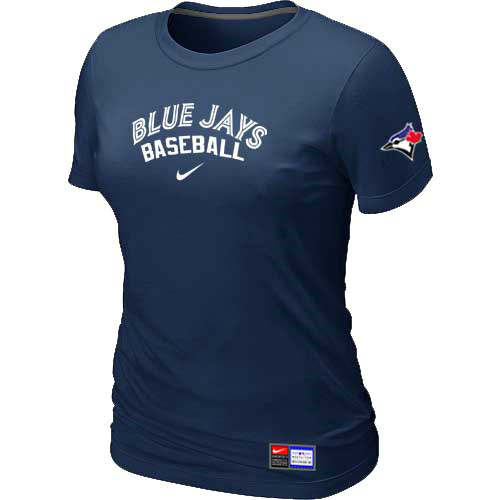 Cheap Women Toronto Blue Jays Nike D.Blue Short Sleeve Practice MLB Baseball T-Shirt
