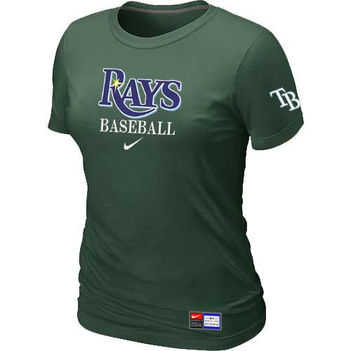 Cheap Women Tampa Bay Rays Nike D.Green Short Sleeve Practice MLB Baseball T-Shirt