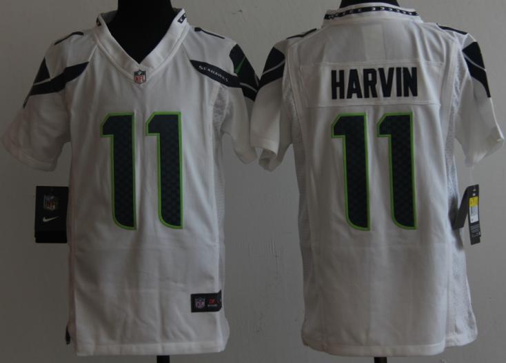 Kids Nike Seattle Seahawks 11 Percy Harvin White NFL Jerseys Cheap