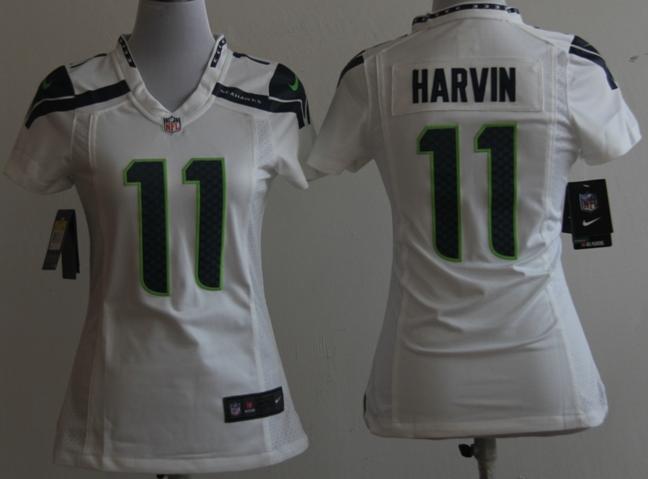 Cheap Women Nike Seattle Seahawks 11 Percy Harvin White NFL Jerseys