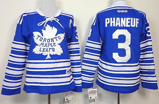 Women Toronto Maple Leafs 3 Dion Phaneuf Blue NHL Jerseys