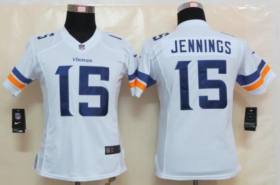 Cheap Women Nike Minnesota Vikings 15 Greg Jennings White Limited NFL Football Jerseys 2013 New Style