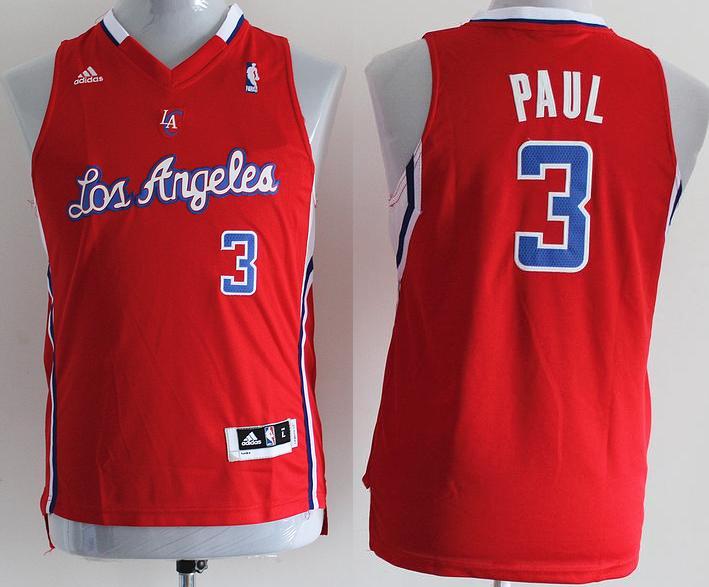 Kids Los Angeles Clippers 3 Chris Paul Red Revolution 30 Swingman NBA Jerseys Cheap