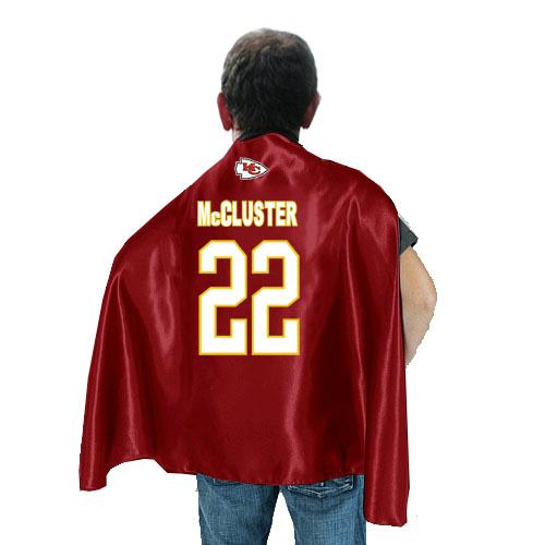 Kansas City Chiefs 22 McCluster Red NFL Hero Cape Sale Cheap