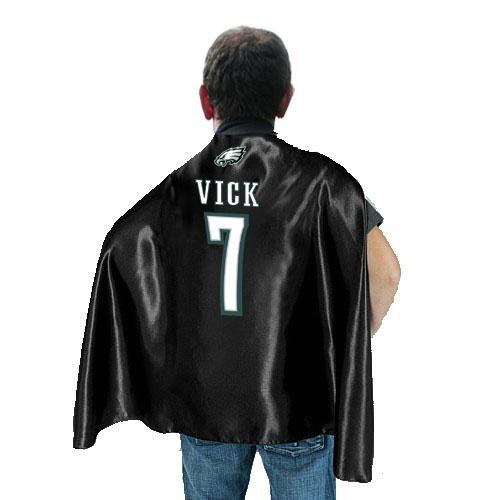 Philadelphia Eagles 7 Michael Vick Black NFL Hero Cape Sale Cheap