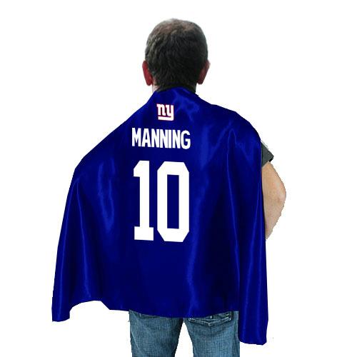 New York Giants 10 Eli Manning Blue NFL Hero Cape Sale Cheap