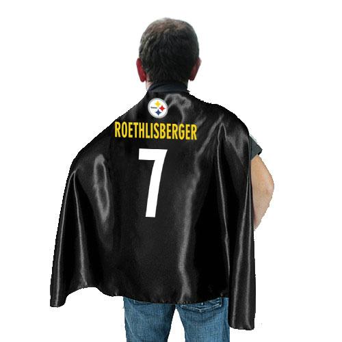 Pittsburgh Steelers 7 Ben Roethlisberger Black NFL Hero Cape Sale Cheap