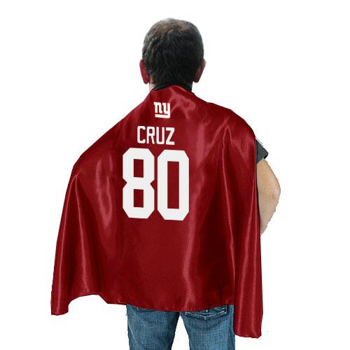New York Giants 80 Victor Cruz Red NFL Hero Cape Sale Cheap
