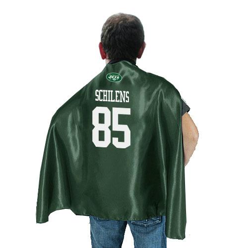 New York Jets 85 Chaz Schilens Green NFL Hero Cape Sale Cheap