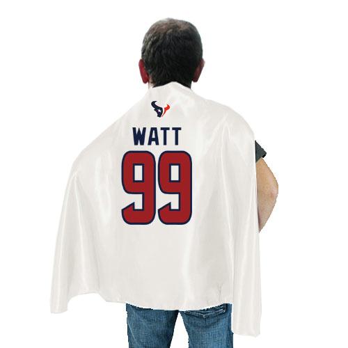 Houston Texans 99 Watt White NFL Hero Cape Sale Cheap
