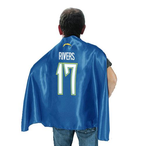 San Diego Chargers 17 Phillip Rivers L.Blue NFL Hero Cape Sale Cheap