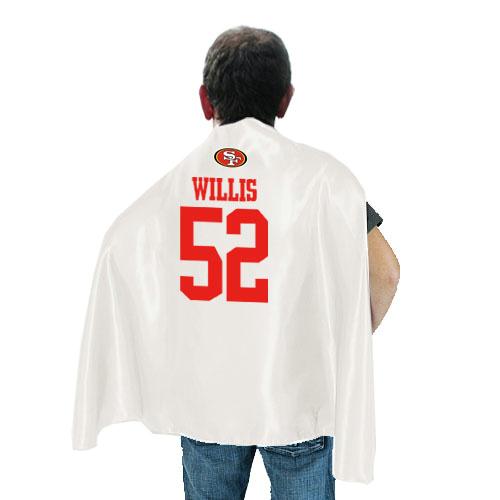 San Francisco 49ers 52 Patrick Willis White NFL Hero Cape Sale Cheap