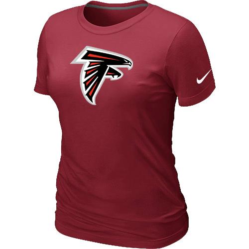 Cheap Women Nike Atlanta Falcons Red Logo NFL Football T-Shirt