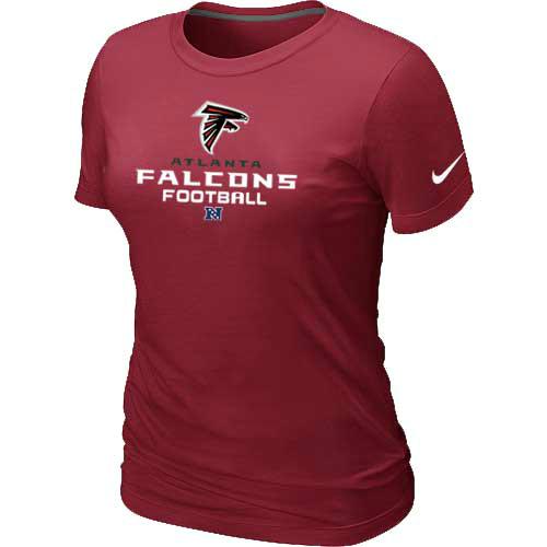 Cheap Women Nike Atlanta Falcons Red Critical Victory NFL Football T-Shirt