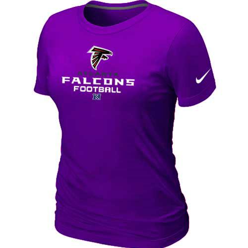 Cheap Women Nike Atlanta Falcons Purple Critical Victory NFL Football T-Shirt