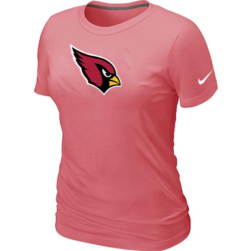 Cheap Women Nike Arizona Cardinals Pink Logo NFL Football T-Shirt