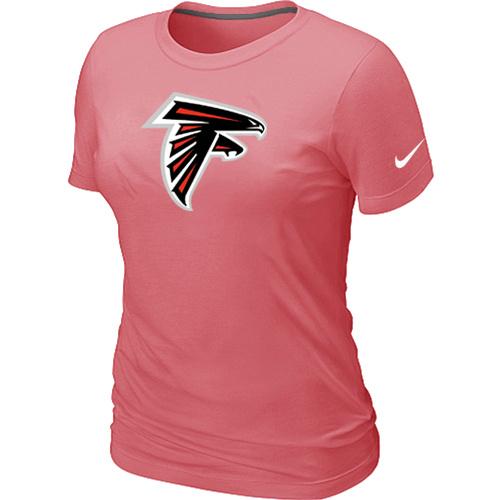 Cheap Women Nike Atlanta Falcons Pink Logo NFL Football T-Shirt