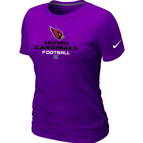 Cheap Women Nike Arizona Cardinals Purple Critical Victory NFL Football T-Shirt