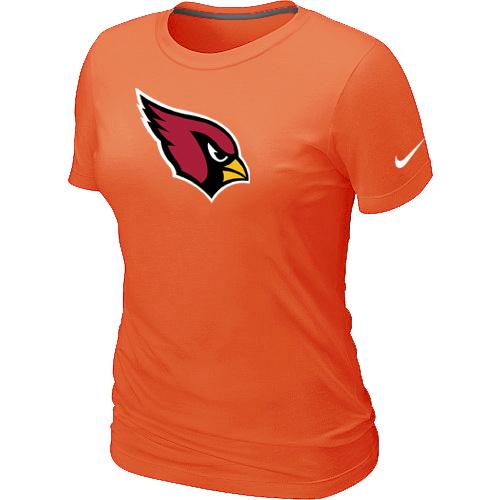 Cheap Women Nike Arizona Cardinals Orange Logo NFL Football T-Shirt