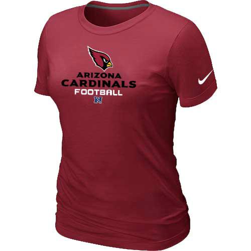 Cheap Women Nike Arizona Cardinals Red Critical Victory NFL Football T-Shirt
