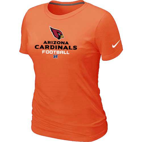 Cheap Women Nike Arizona Cardinals Orange Critical Victory NFL Football T-Shirt