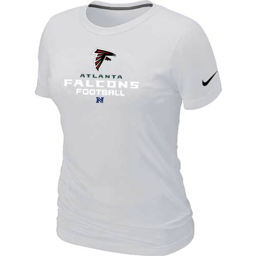 Cheap Women Nike Atlanta Falcons White Critical Victory NFL Football T-Shirt
