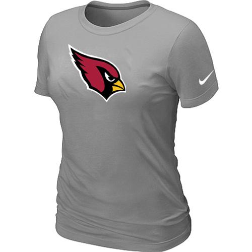 Cheap Women Nike Arizona Cardinals L.Grey Logo NFL Football T-Shirt