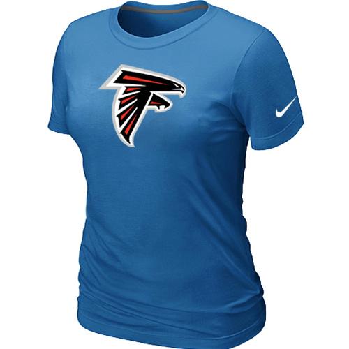 Cheap Women Nike Atlanta Falcons L.blue Logo NFL Football T-Shirt