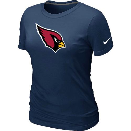 Cheap Women Nike Arizona Cardinals D.Blue Logo NFL Football T-Shirt