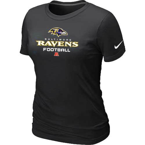 Cheap Women Nike Baltimore Ravens Black Critical Victory NFL Football T-Shirt