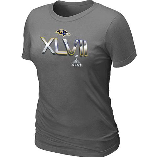 Cheap Women Nike Baltimore Ravens 2012 Super Bowl XLVII On Our Way D.Grey NFL Football T-Shirt