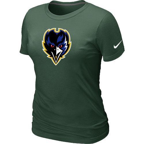 Cheap Women Nike Baltimore Ravens Tean Logo D.Green NFL Football T-Shirt