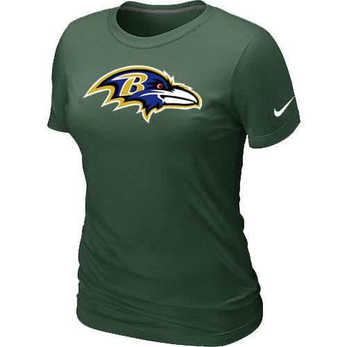 Cheap Women Nike Baltimore Ravens D.Green Logo NFL Football T-Shirt