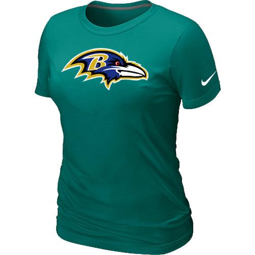 Cheap Women Nike Baltimore Ravens L.Green Logo NFL Football T-Shirt