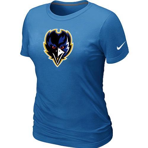 Cheap Women Nike Baltimore Ravens Tean Logo L.blue NFL Football T-Shirt