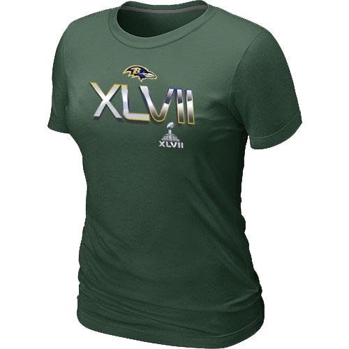 Cheap Women Nike Baltimore Ravens 2012 Super Bowl XLVII On Our Way D.Green NFL Football T-Shirt