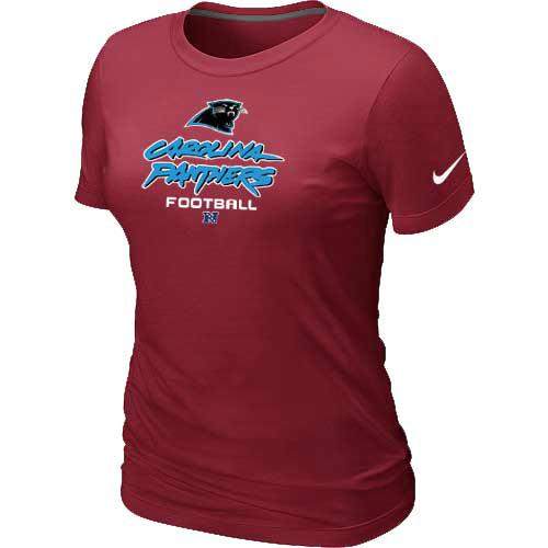 Cheap Women Nike Carolina Panthers Red Critical Victory NFL Football T-Shirt