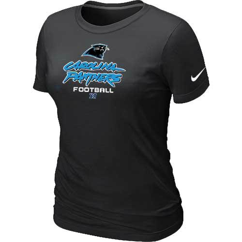 Cheap Women Nike Carolina Panthers Black Critical Victory NFL Football T-Shirt