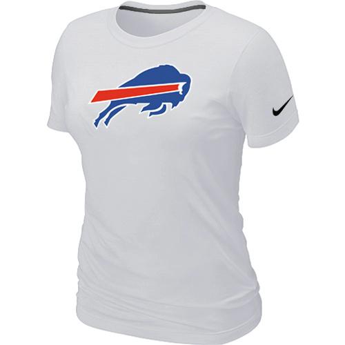 Cheap Women Nike Buffalo Bills White Logo NFL Football T-Shirt