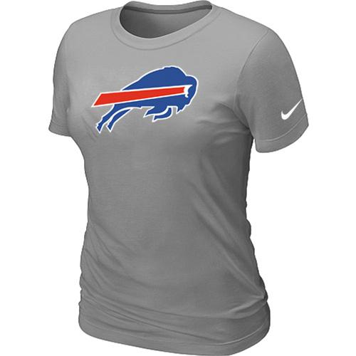 Cheap Women Nike Buffalo Bills L.Grey Logo NFL Football T-Shirt