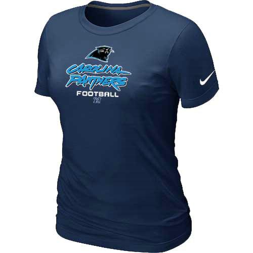 Cheap Women Nike Carolina Panthers D.Blue Critical Victory NFL Football T-Shirt