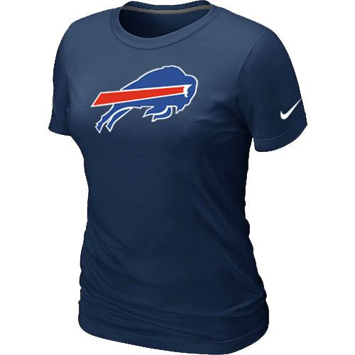 Cheap Women Nike Buffalo Bills D.Blue Logo NFL Football T-Shirt