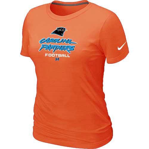 Cheap Women Nike Carolina Panthers Orange Critical Victory NFL Football T-Shirt
