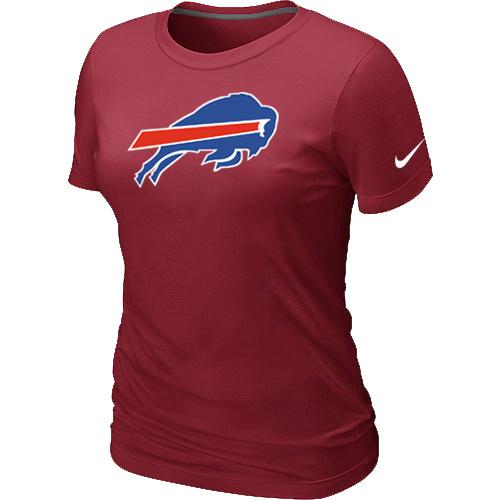 Cheap Women Nike Buffalo Bills Red Logo NFL Football T-Shirt