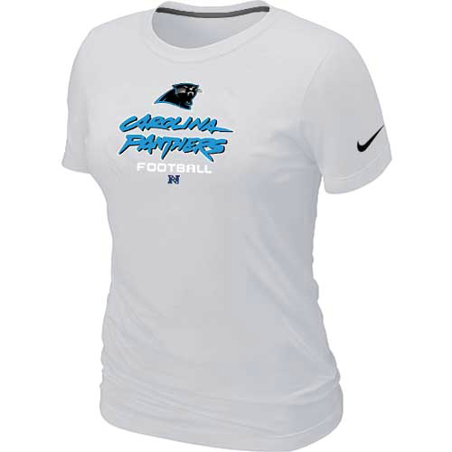 Cheap Women Nike Carolina Panthers White Critical Victory NFL Football T-Shirt