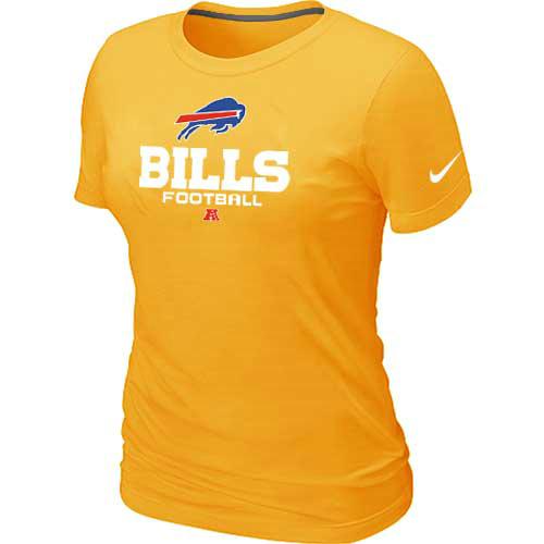 Cheap Women Nike Buffalo Bills Yellow Critical Victory NFL Football T-Shirt