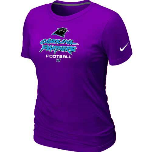 Cheap Women Nike Carolina Panthers Purple Critical Victory NFL Football T-Shirt