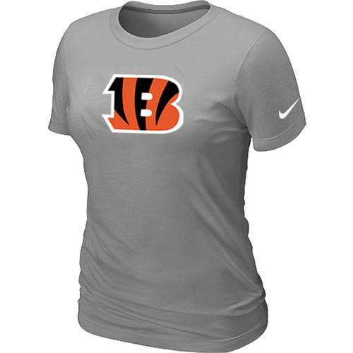 Cheap Women Nike Cincinnati Bengals L.Grey Logo NFL Football T-Shirt