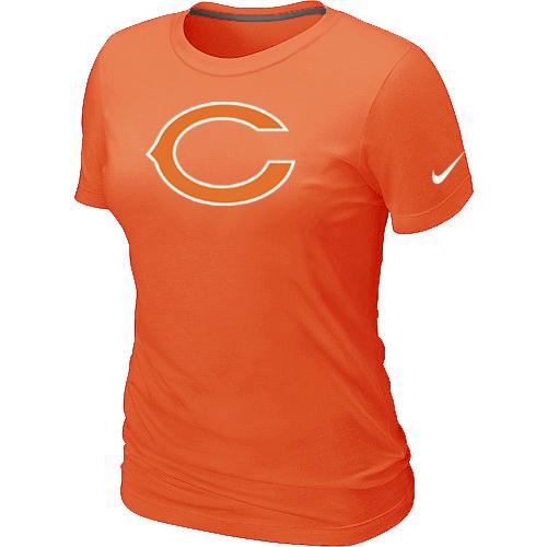 Cheap Women Nike Chicago Bears Orange Logo NFL Football T-Shirt